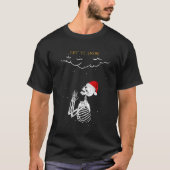 Laat het sneeuwskelet met kerst t-shirt (Voorkant)
