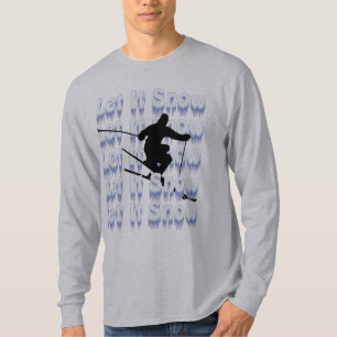 Laat het sneeuwskier t-shirt