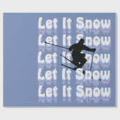 Laat het sneeuwskismen in wintersport cadeaupapier (Vlak)