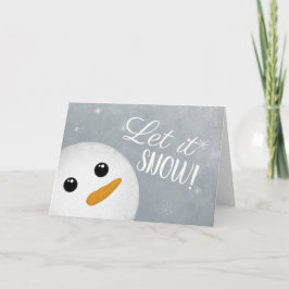 Laat het sneeuwsnaartje vouwen op vakantiekaart feestdagen kaart