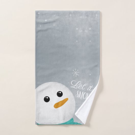 Laat het sneeuwsneeuwman bad handdoek (Handdoek)
