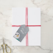 Laat het sneeuwsneeuwman cadeaulabel (Met Touw)