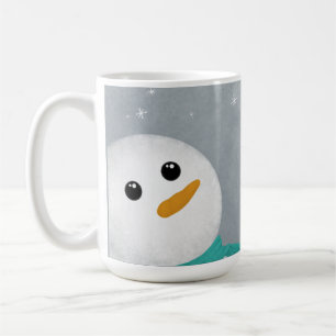 Laat het sneeuwsneeuwman koffiemok