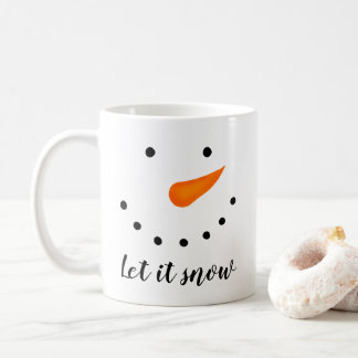 Laat het sneeuwsneeuwman koffiemok