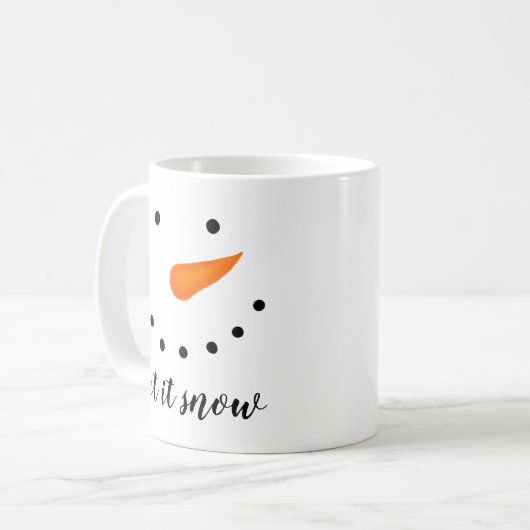 Laat het sneeuwsneeuwman koffiemok (Voorkant links)