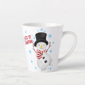 Laat het sneeuwsneeuwman latte mok (Rechts)