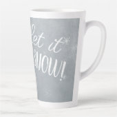 Laat het sneeuwsneeuwman latte mok (Rechts)