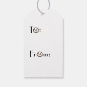 Laat het Sneeuwsneeuwman Modern Simpel Cadeaulabel (Achterkant)