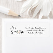 Laat het Sneeuwsneeuwman Modern Simpel Etiket (Insitu)