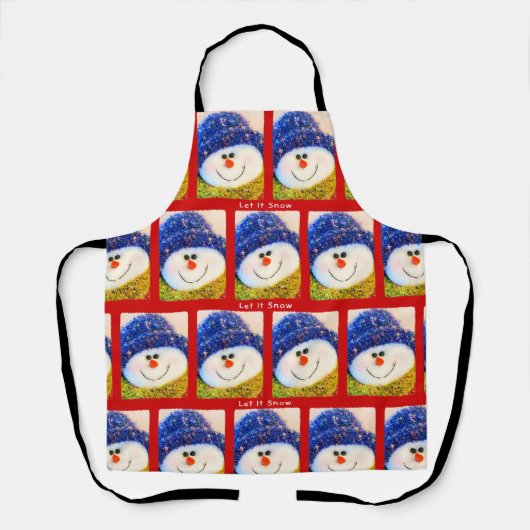 Laat het sneeuwsneeuwman schort (Voorkant)