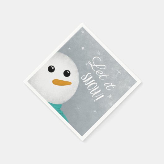 Laat het sneeuwsneeuwman servet (Hoek)