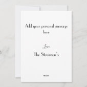 Laat het sneeuwsneeuwsneeuwman eenvoudig modern feestdagenkaart (Achterkant)