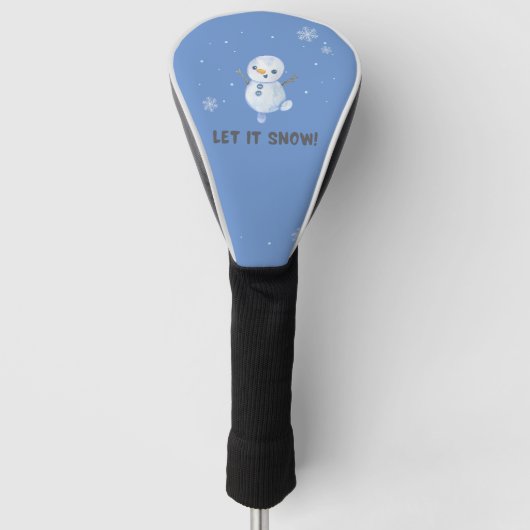 Laat het sneeuwsneeuwsneeuwman golfheadcover (Voorkant)
