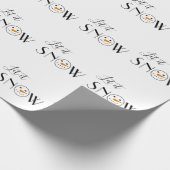 Laat het sneeuwsneeuwsneeuwman modern cadeaupapier (Hoek)