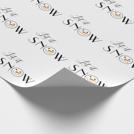 Laat het sneeuwsneeuwsneeuwman modern cadeaupapier (Hoek)