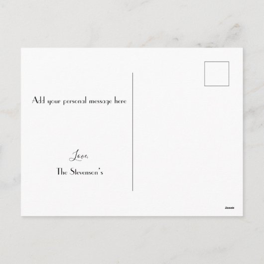 Laat het sneeuwsneeuwsneeuwman modern feestdagenkaart (Achterkant)