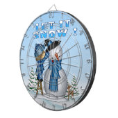 Laat het sneeuwsneeuwsneeuwpop dartbord (Voorkant Rechts)