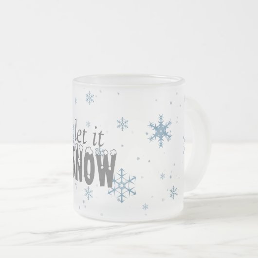 Laat het sneeuwsneeuwvlokken Mok (Voorkant rechts)