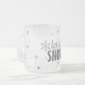 Laat het sneeuwsneeuwvlokken Mok (Voorkant links)
