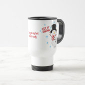 Laat het sneeuwsnuffelreisje reisbeker (Voorkant rechts)