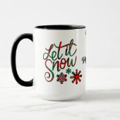 Laat het sneeuwspelige kerstMok Mok (Links)