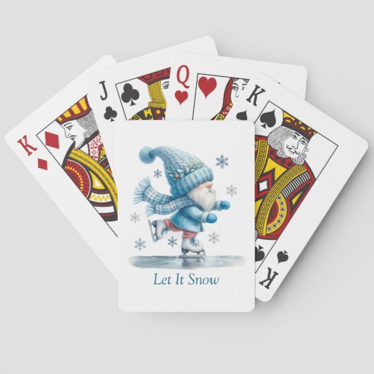 Laat het sneeuwspelkaarten pokerkaarten (Achterkant)