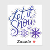 laat het sneeuwsticker sticker (Vel)