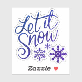 laat het sneeuwsticker sticker