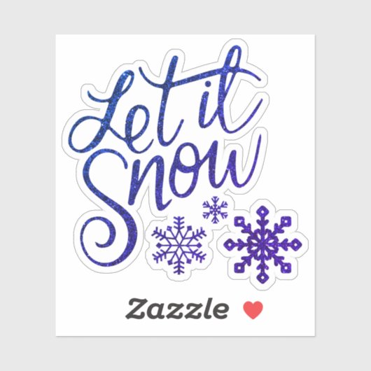laat het sneeuwsticker sticker (Vel)