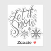 laat het sneeuwsticker sticker (Vel)