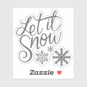 laat het sneeuwsticker sticker