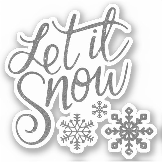 laat het sneeuwsticker sticker (Voorkant)