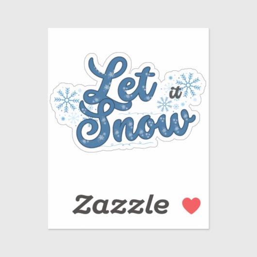 Laat het sneeuwsticker sticker (Vel)