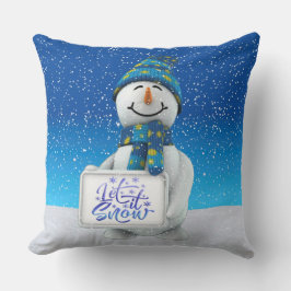Laat het sneeuwThrow Pillow Kussen