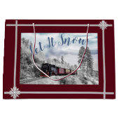 Laat het sneeuwtrein Ride Groot Cadeauzakje (Voorkant)