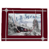 Laat het sneeuwtrein Ride Groot Cadeauzakje (Achterkant)