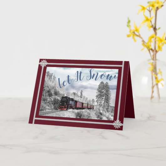 Laat het sneeuwtrein Ride Kaart (Gele Bloem)