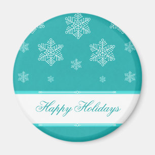 Laat het Sneeuwvakantie Magnet, Turquoise Magneet