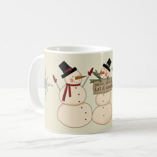 Laat het Sneeuwvakantie-Mok Koffiemok (Voorkant links)