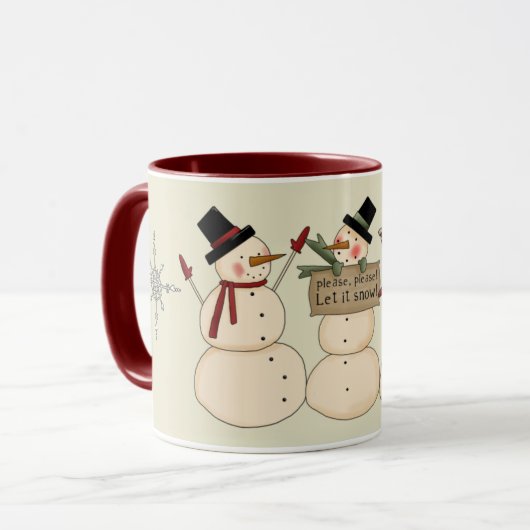 Laat het Sneeuwvakantie-Mok Mok (Voorkant links)