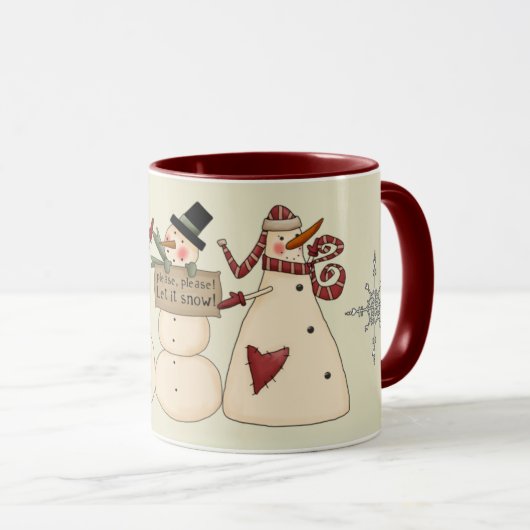 Laat het Sneeuwvakantie-Mok Mok (Voorkant rechts)