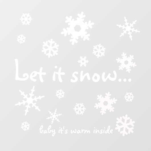 Laat het sneeuwvenster knippen raamsticker (Vel)