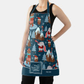 Laat het sneeuwverkuilen de naam Blue Kitchen Schort (Insitu)