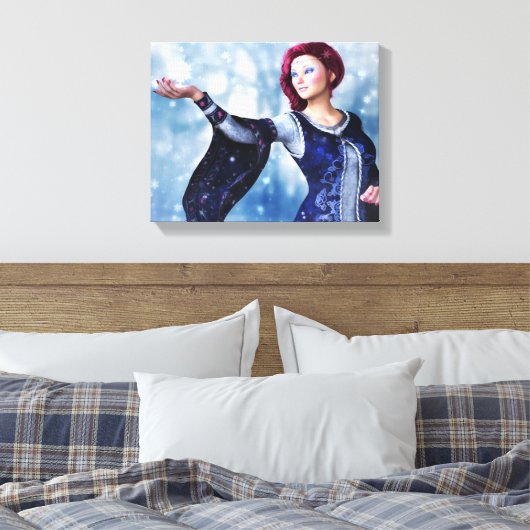 Laat het sneeuwvloerige canvas afdrukken (Insitu (Slaapkamer))