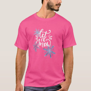 Laat het sneeuwvlok ontwerp Winter Wonderland Hol T-shirt