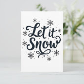 Laat het Sneeuwvlok Winter Seizoen Kerstmis Bedankkaart (Staand voorkant)