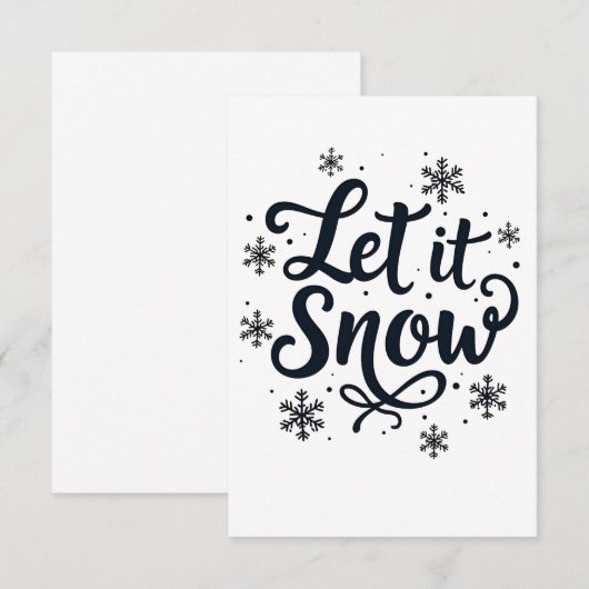 Laat het Sneeuwvlok Winter Seizoen Kerstmis Bedankkaart (Voorkant / Achterkant)