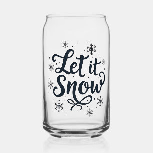 Laat het Sneeuwvlok Winter Seizoen Kerstmis Blikvorm Glas