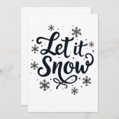 Laat het Sneeuwvlok Winter Seizoen Kerstmis Kaart (Voorkant / Achterkant)