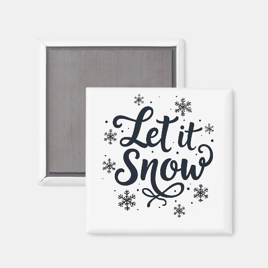 Laat het Sneeuwvlok Winter Seizoen Kerstmis Magneet (Voorkant / Achterkant)